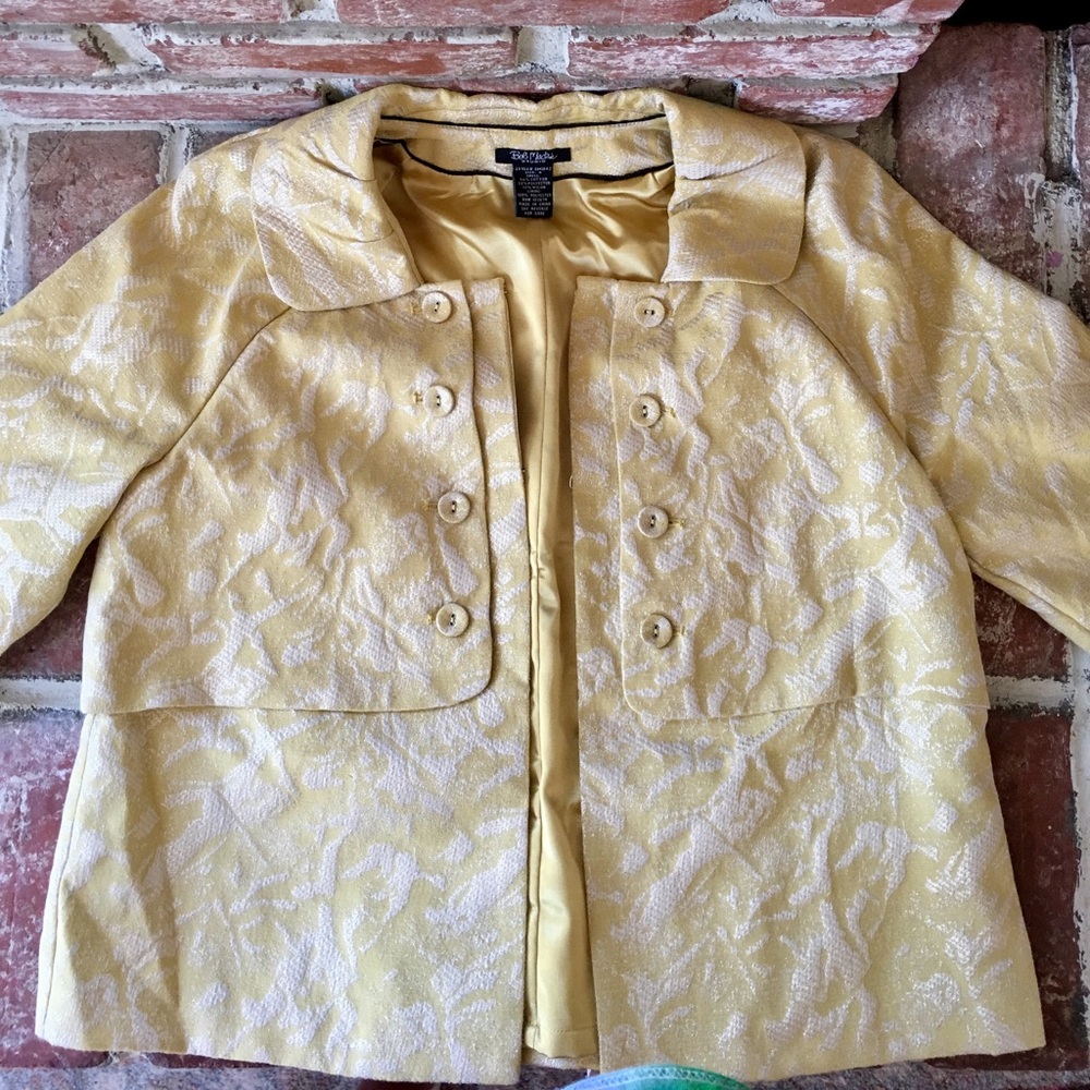 Bob Mackie Butter Yellow Swing Jacket